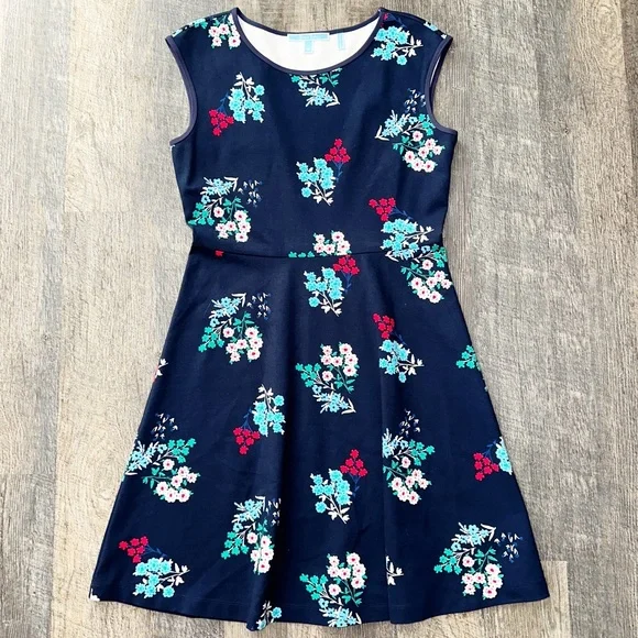 Draper James Dresses | Nwt Draper James Floral Ponte A-Line Dress | Color: Blue | Size: M | Liz659's Closet